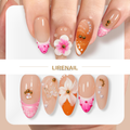 Handmade Peach Blossom Gala | Lirenail Press-On Nails