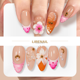 Handmade Peach Blossom Gala | Lirenail Press-On Nails