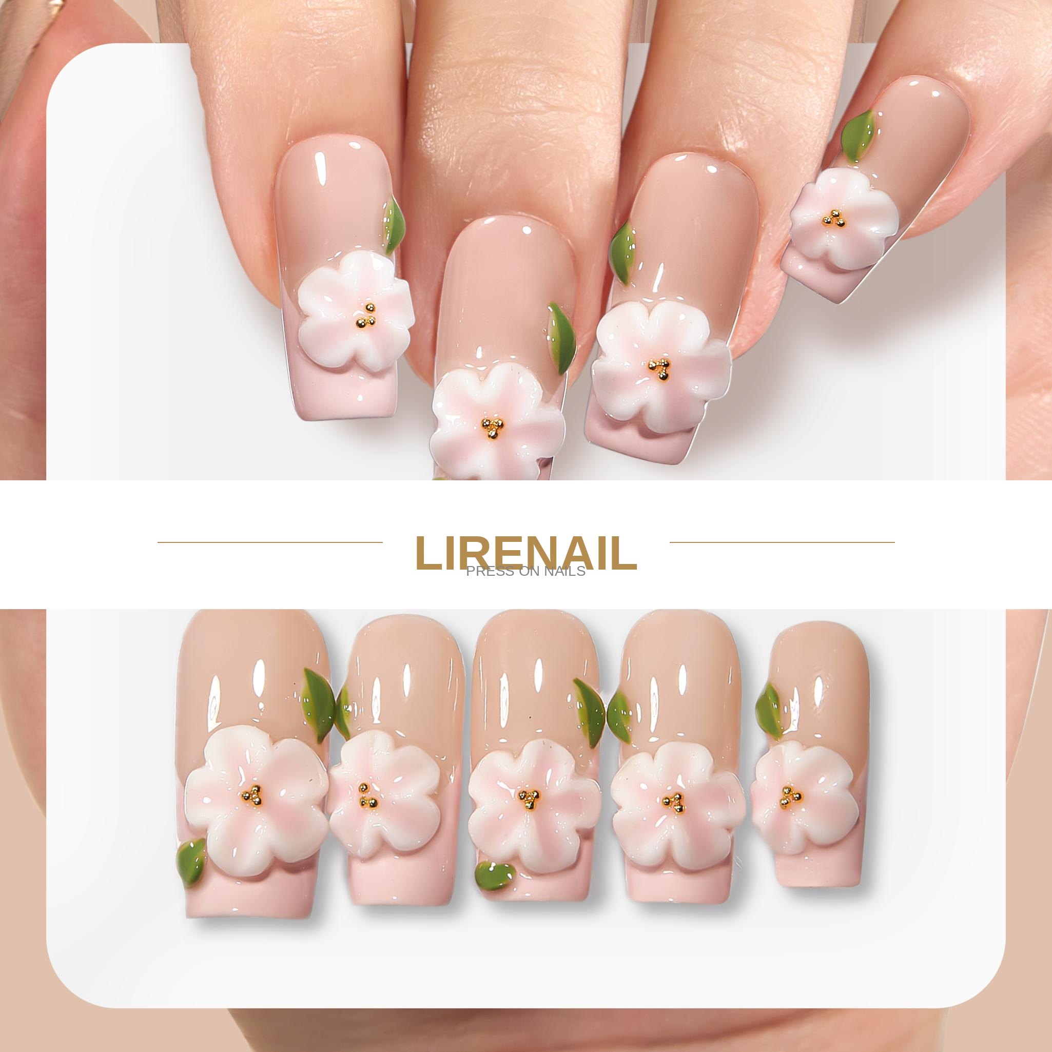 Handmade Petal Blush | Lirenail Press-On Nails