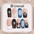 Handmade Turquoise Mirage | Lirenail Press-On Nails