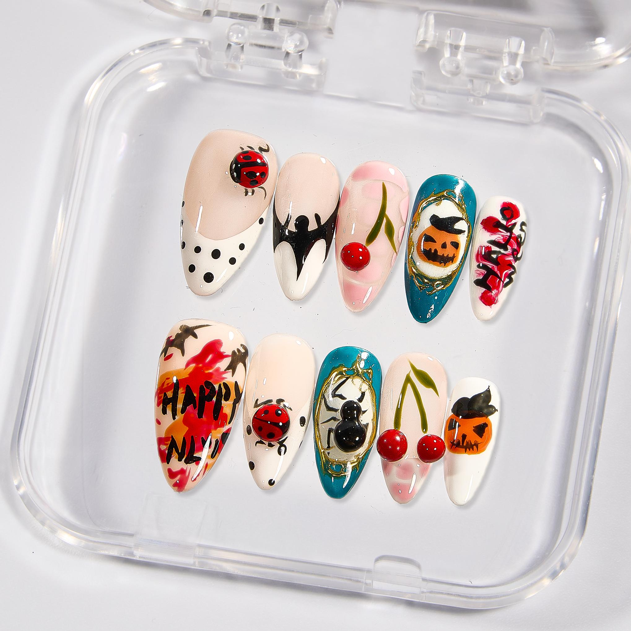 Haunted Cherry press-on nails product view