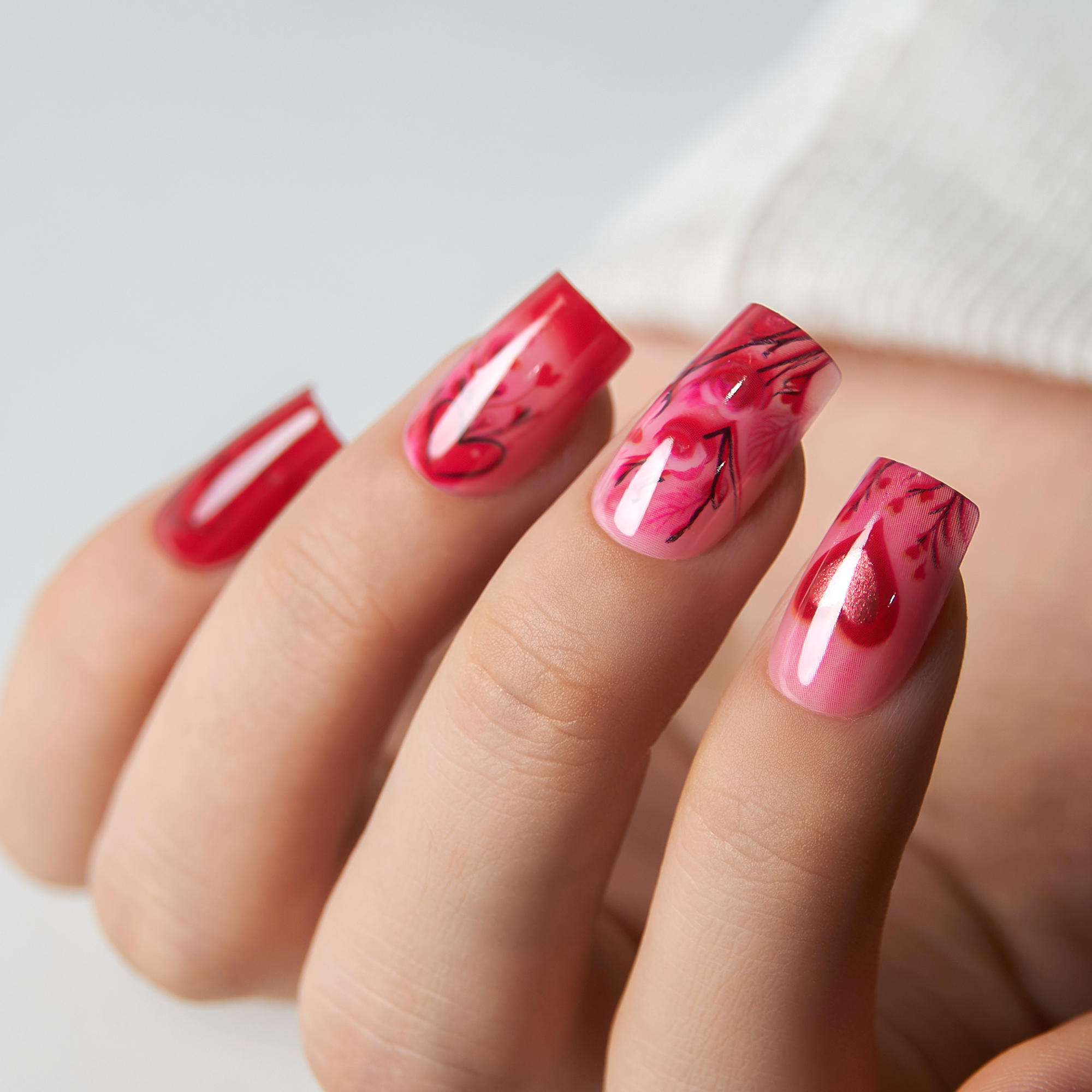 Heart Bloom Kiss | Lirenail Press-On Nails