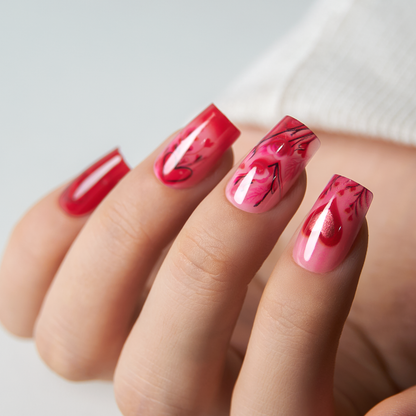 Heart Bloom Kiss | Lirenail Press-On Nails