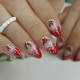 Holly Spark short almond nail detail