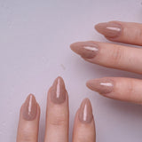 Honey Dune S Almond short almond press-on nails