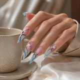 Ice Glass Line Press-On Nails nail detail