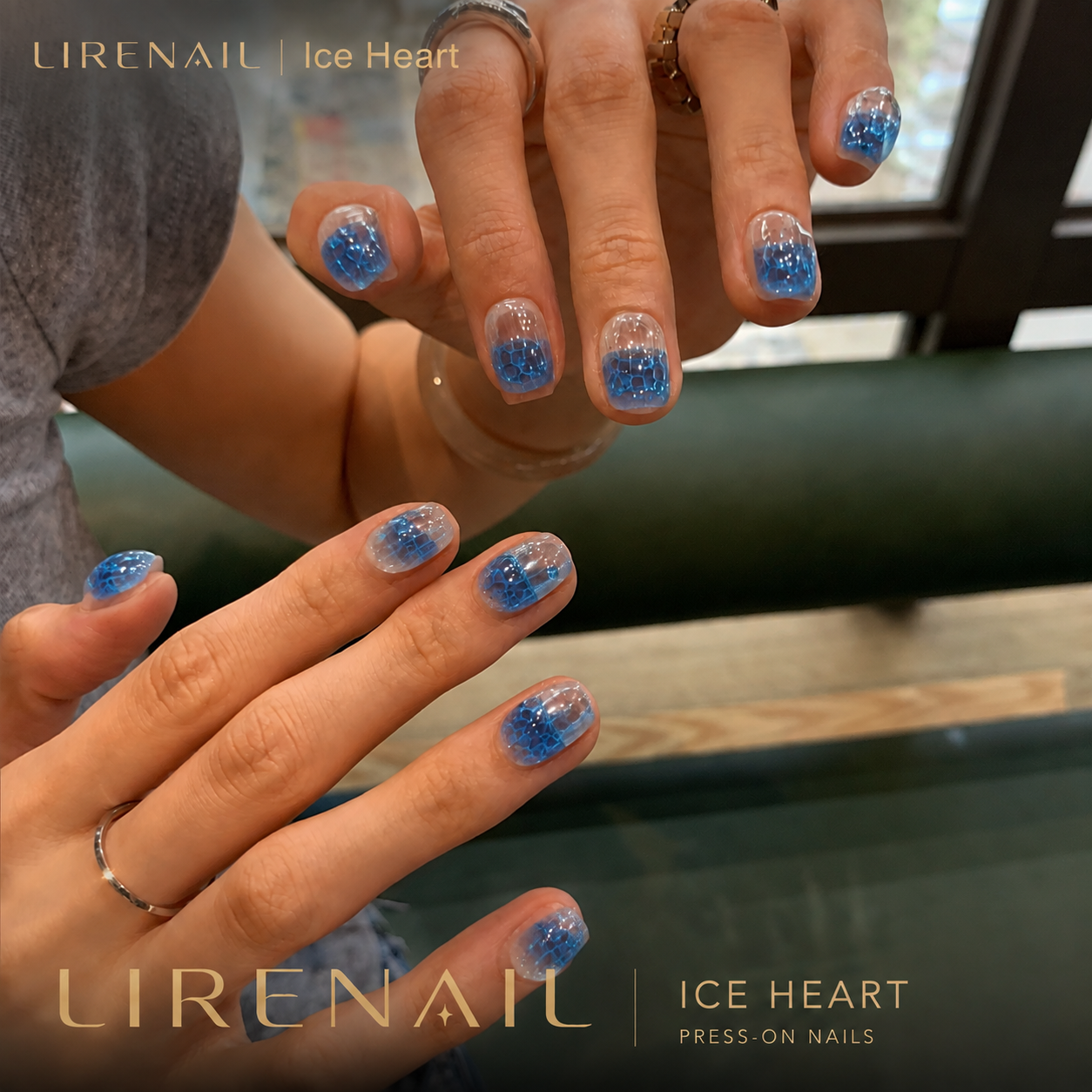 Ice Heart Press-On Nails