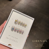 Lirenail Ice Heart glitter press-on nails packaging