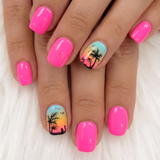 Island Sunset RS Squoval squoval press-on nails