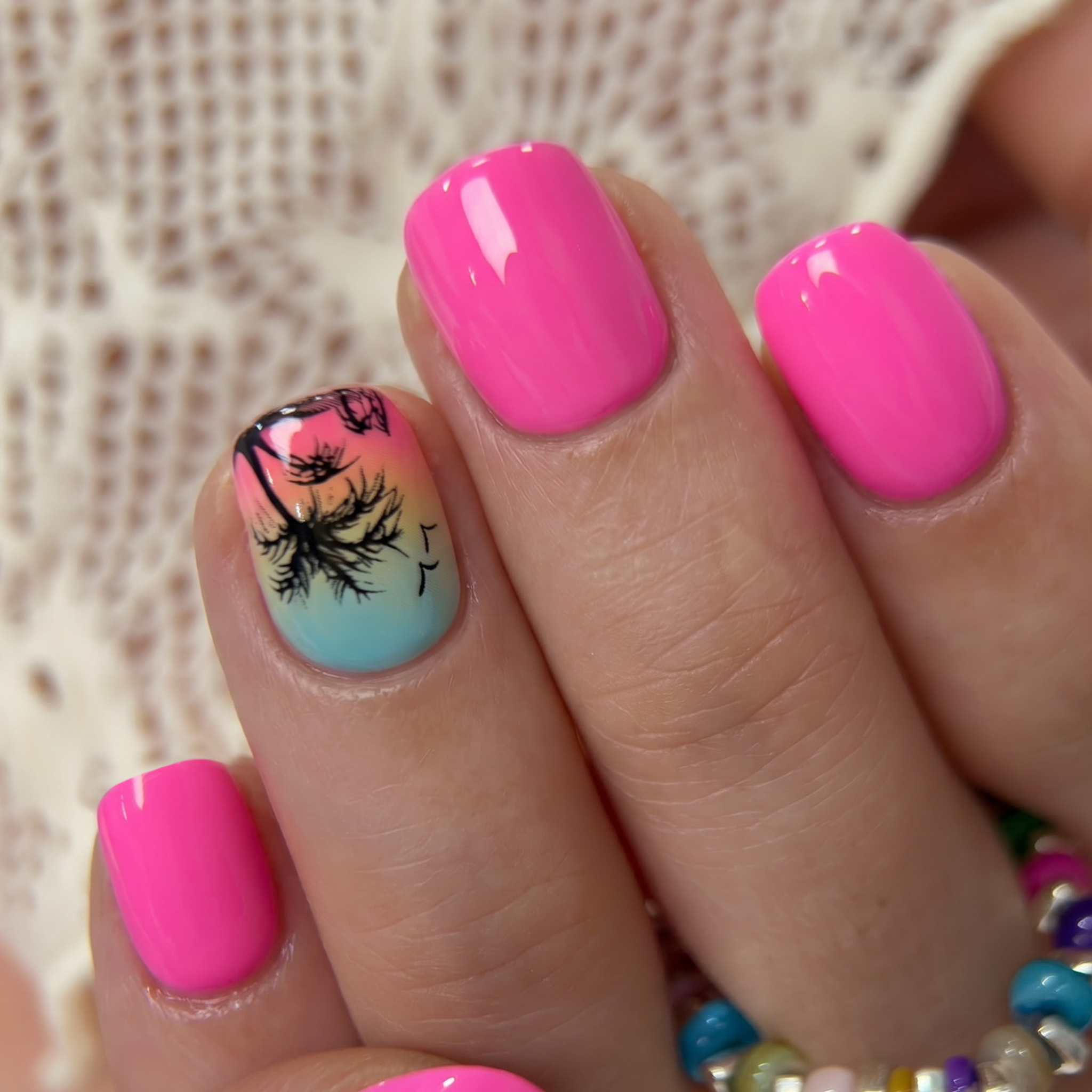 Island Sunset RS Squoval squoval press-on nails