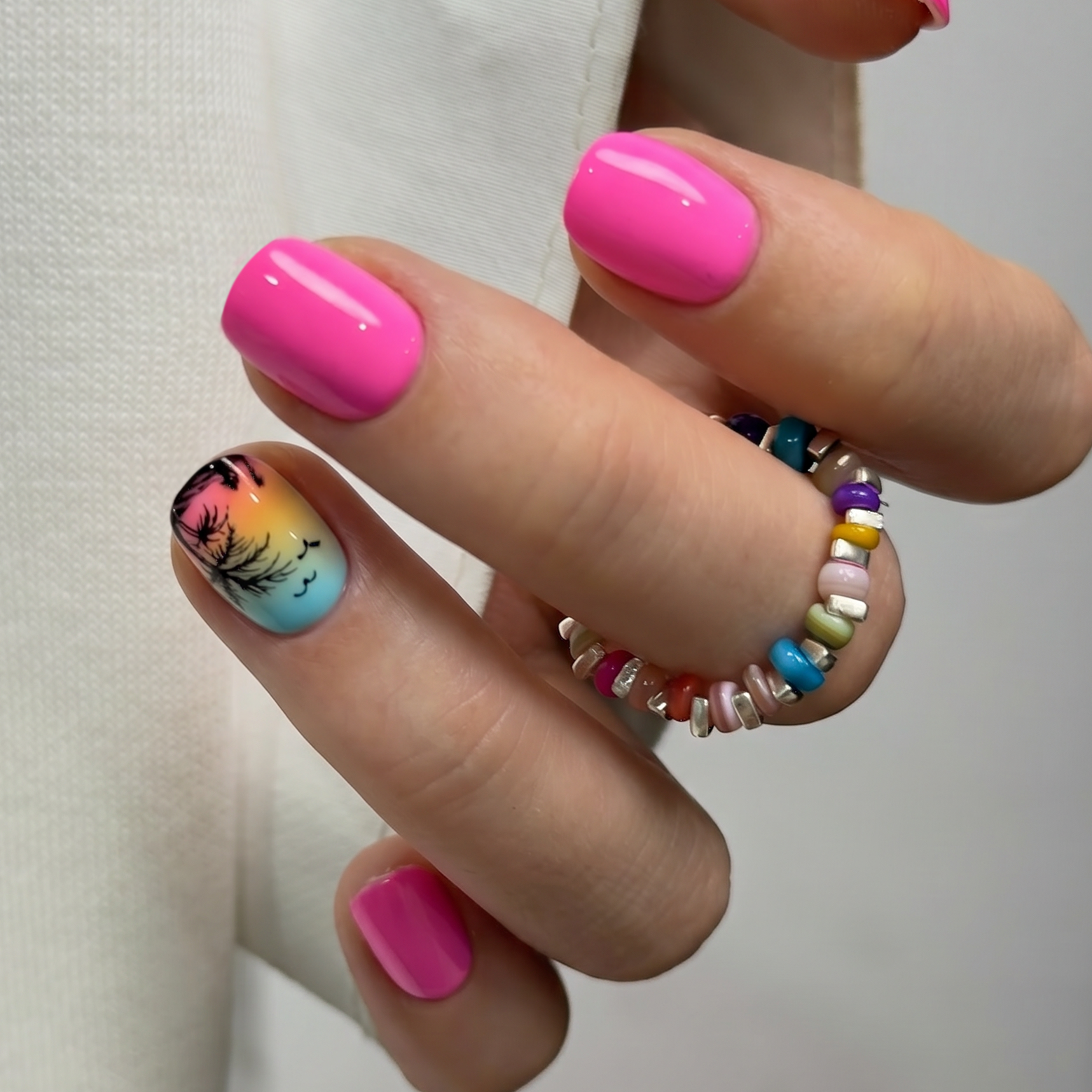 Island Sunset RS Squoval squoval press-on nails
