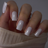 Ivory Edge M Squoval medium squoval press-on nails