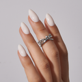 Ivory Glow M Almond almond press-on nails