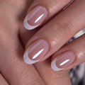 Ivory Veil S Oval oval press-on nails