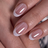 Ivory Veil S Oval oval press-on nails