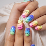 Jumping Lines medium squoval nail detail