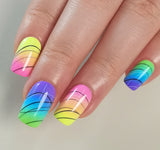 Jumping Lines medium squoval press-on nail set with accessories