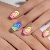 Jumping Lines medium squoval press-on nails