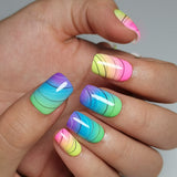 Jumping Lines medium squoval press-on nails product view