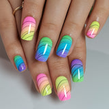 Jumping Lines medium squoval press-on nail size guide