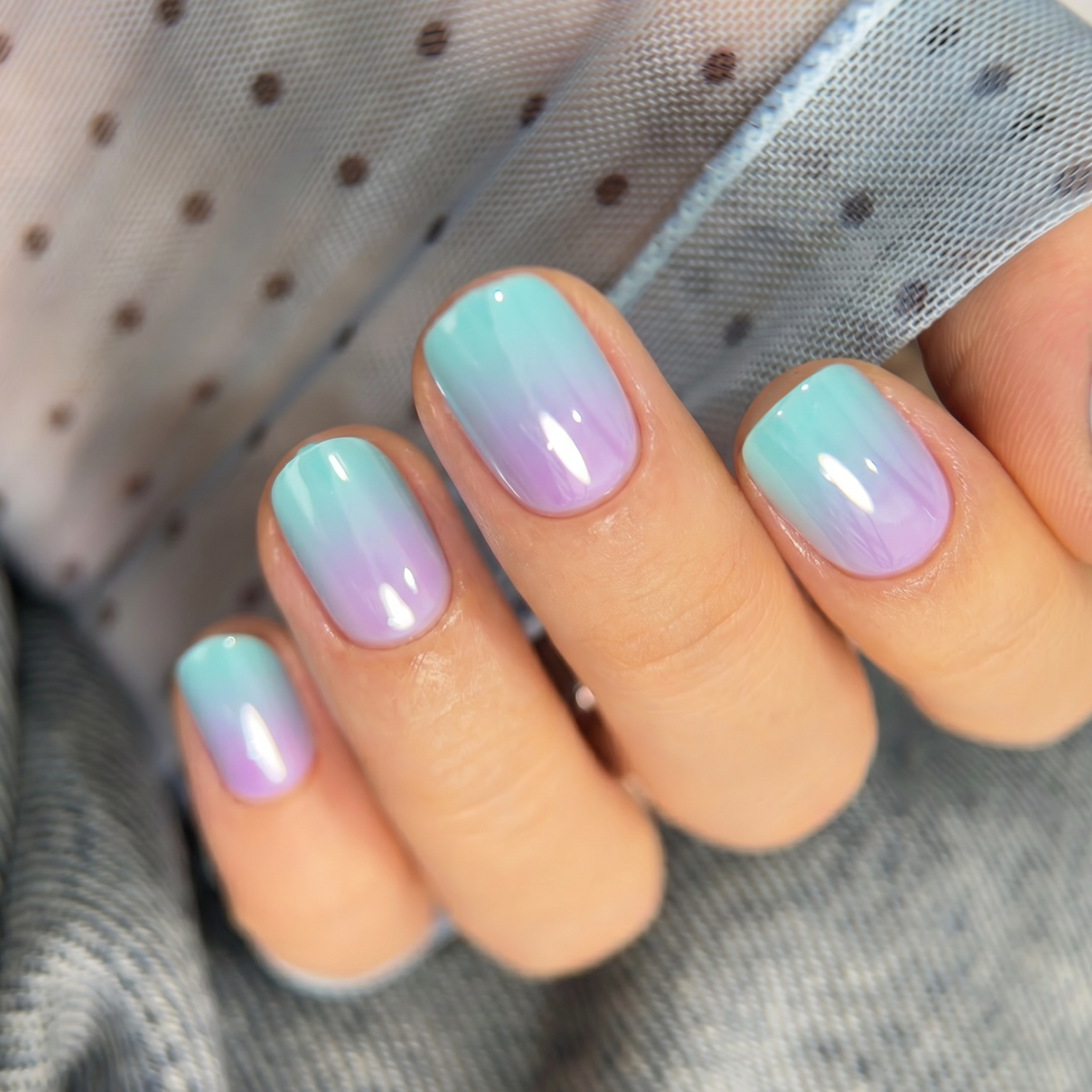Lagoon Mist RS Squoval squoval press-on nails