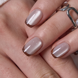 Latte Luster - S Squoval short squoval press-on nails
