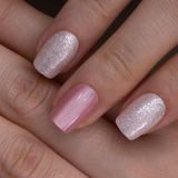 Latte Spark S Squoval squoval press-on nails