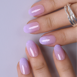 Lavender Veil S Oval oval press-on nails