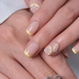 Designer s Pick | Lemon Glaze S Squoval short squoval press-on nails