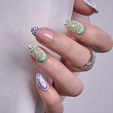 Designer s Pick | Lime Riviera S Almond almond press-on nails