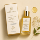 Liquid Gold Care Oil 15ml nail cuticle oil applied to nails