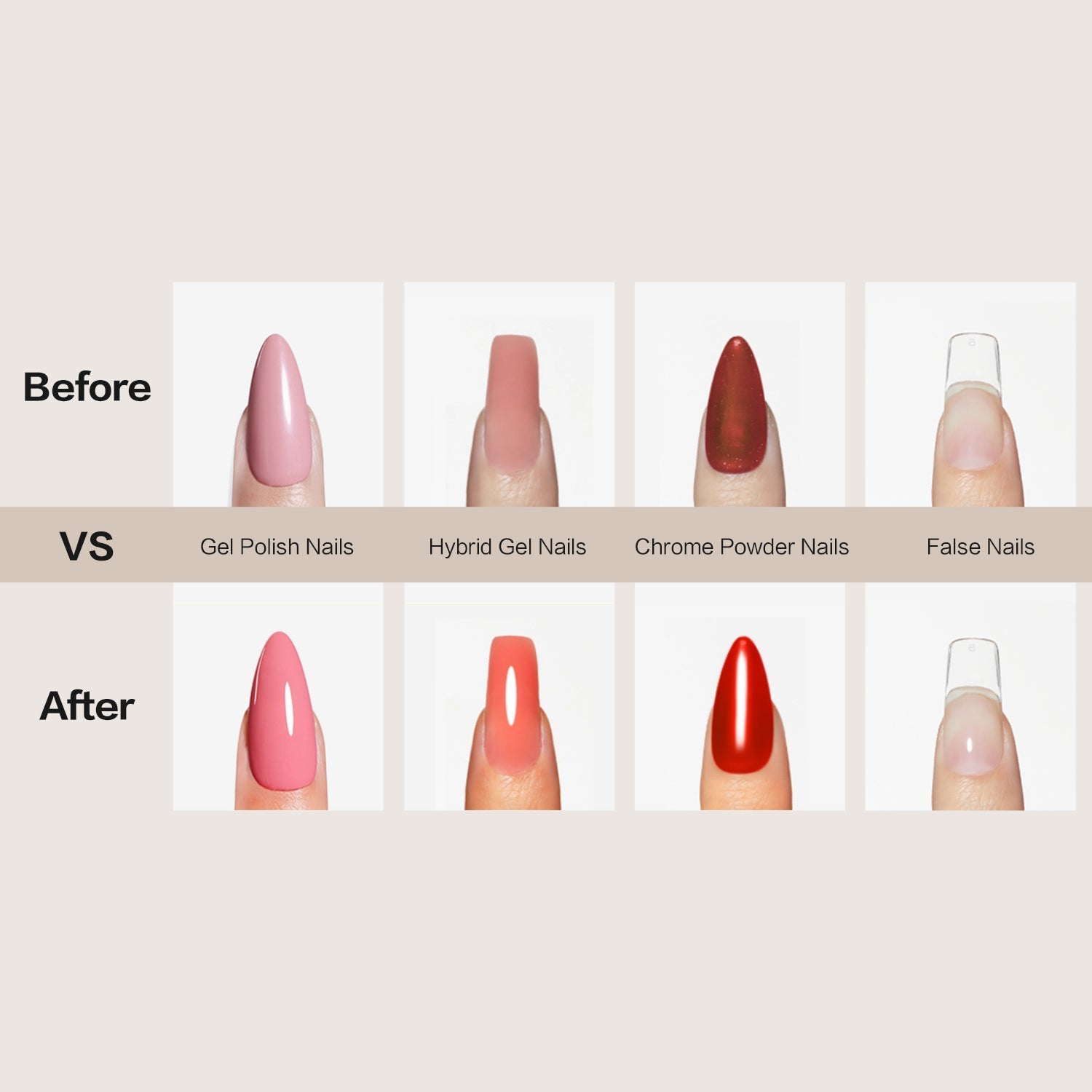 Long nail care product by Lirenail - wear effect