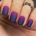 Matte Purple short squoval press-on nails
