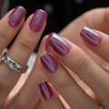 Merlot Glow S Squoval short squoval press-on nails