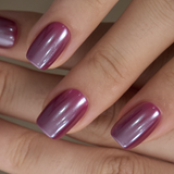 Merlot Glow S Squoval short squoval press-on nails