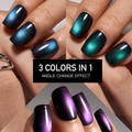 Midnight Galaxy short squoval press-on nails