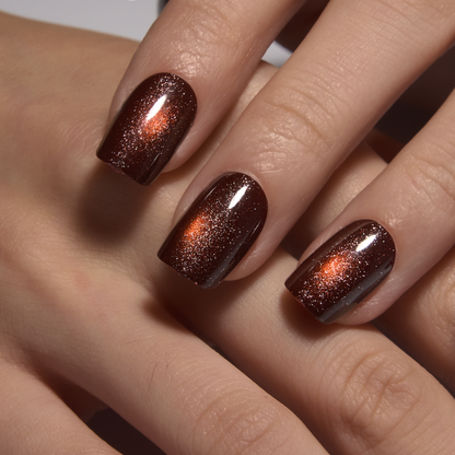Midnight Spark short squoval press-on nail set with accessories