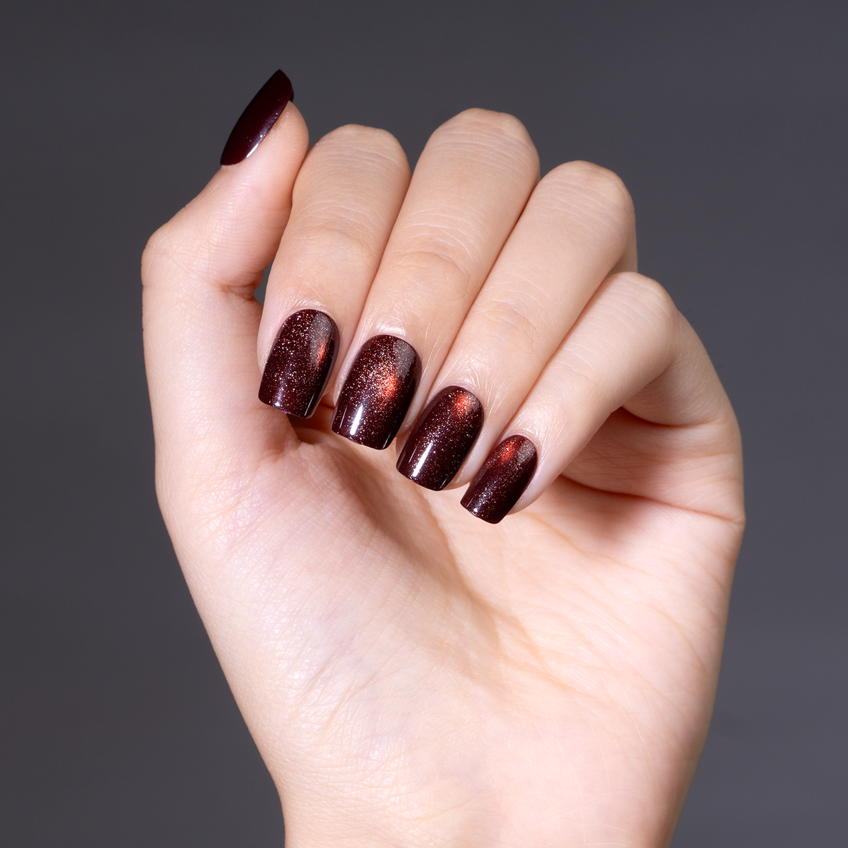 Midnight Spark short squoval press-on nails product view