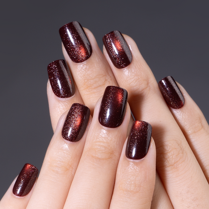 Midnight Spark short squoval press-on nail size guide