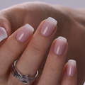 Milk Blush S Squoval squoval press-on nails