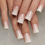 Milky Dream Fade M Duckbill press-on nails