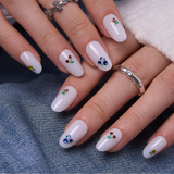Milky Orchard M Oval oval press-on nails