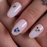 Milky Orchard M Oval oval press-on nails
