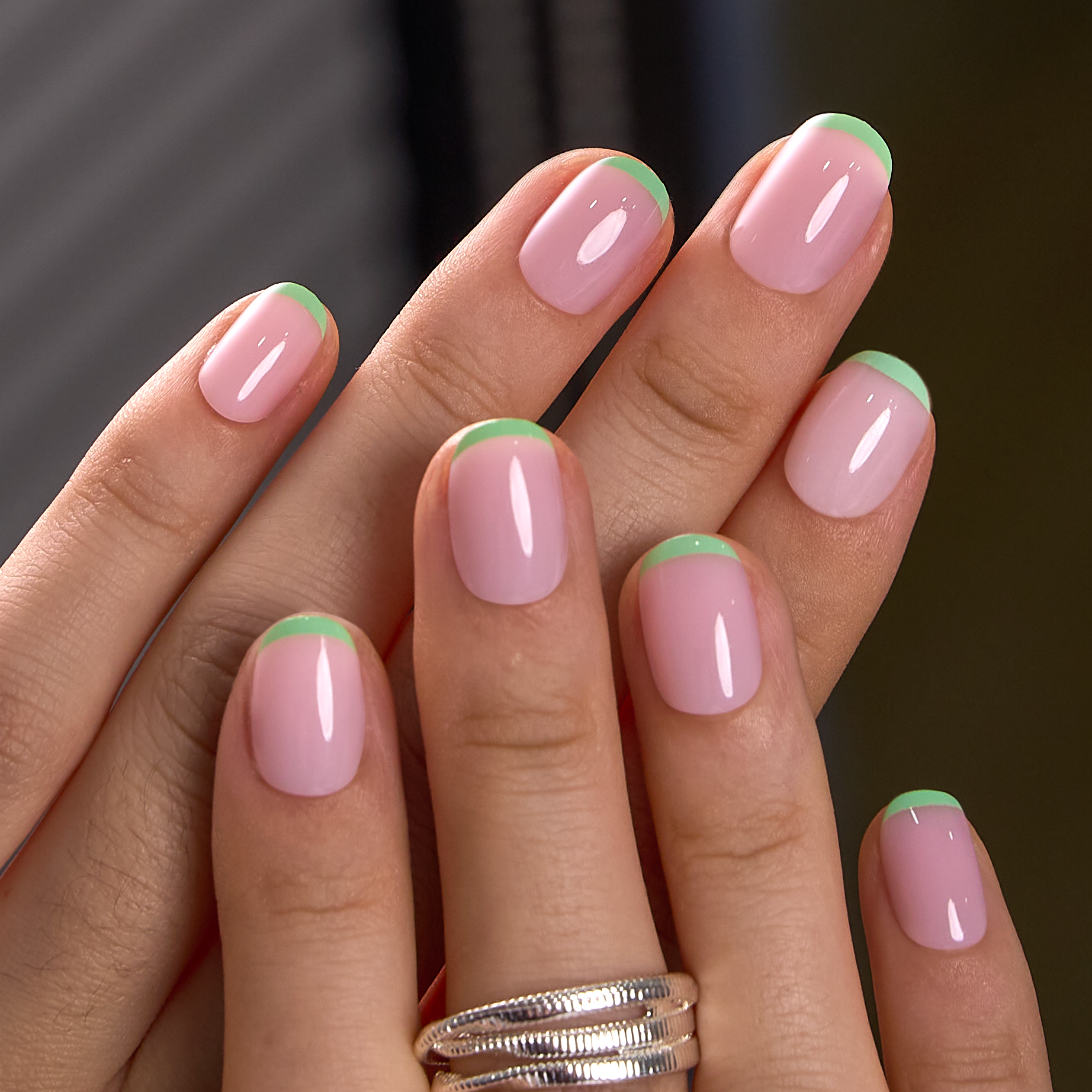 Mint Line RS Squoval squoval press-on nails