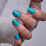 Mint Rush short squoval nail detail