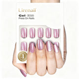 Misty Rose short squoval soft gel press-on nails