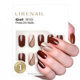 Mocha Line Dream medium squoval press-on nails product view