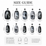 Moonlit Cat Galaxy Press-On Nails nail detail