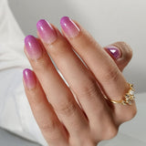 Moonlit Lilac short oval nail detail