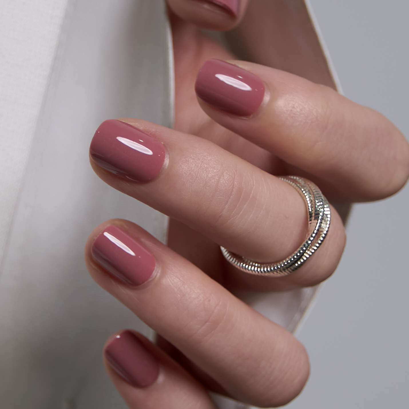 Muted Blush RS Squoval squoval press-on nails